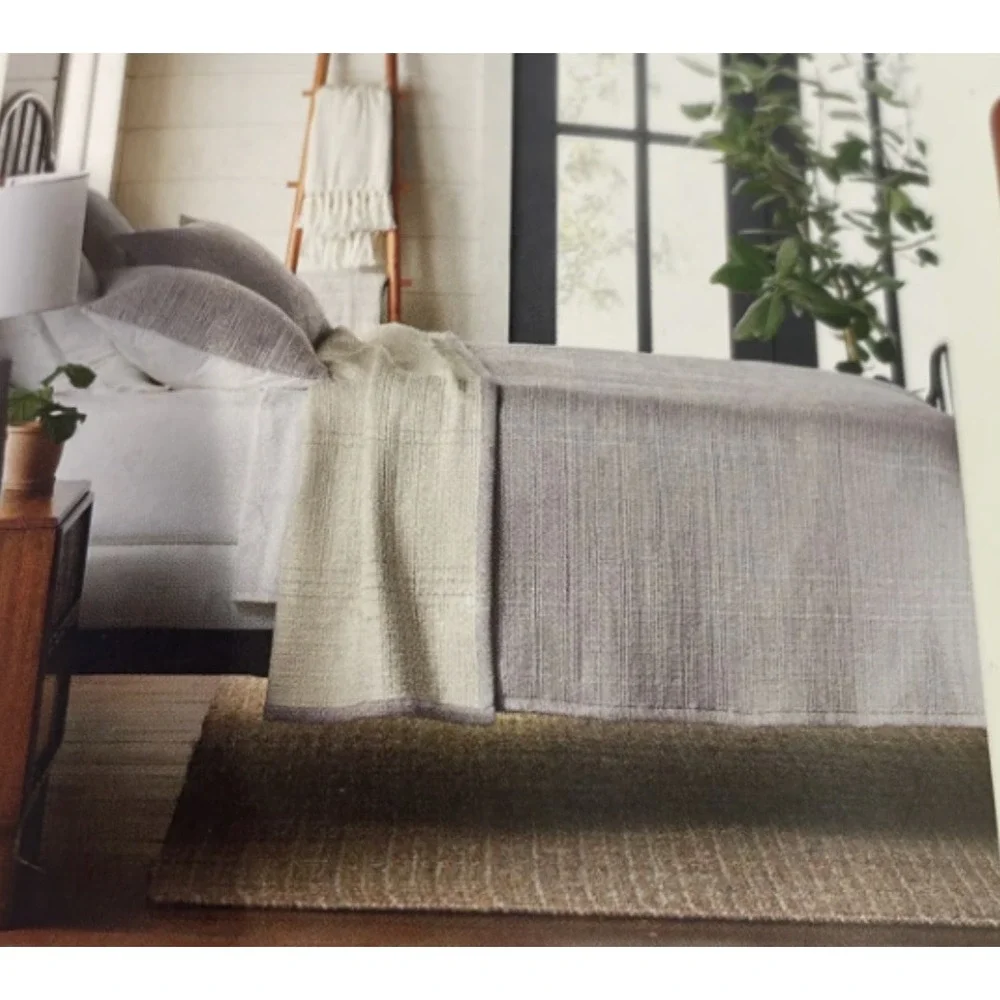 Hearth & Hand with Magnolia Coverlet‎ – Full/Queen Gray Cream Stripe (NWT)